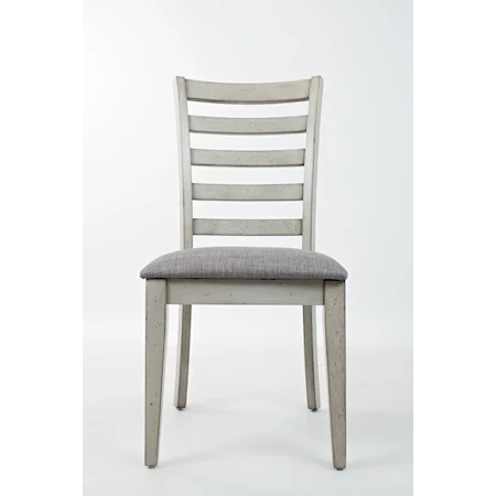 Ladder Back Dining Chair with Upholstered Seat